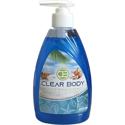 Clear body tek. mýdlo 500ml oceán | Toaletní mycí prostředky - Tekutá mýdla - S dávkovačem